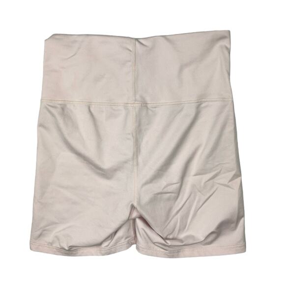 Terez Cream Pull On Wide Waistband Stretch Athleisure Bike Short Size S - Picture 2 of 3